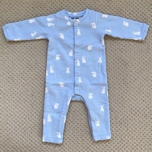 Jacadi Bunny Print Fleece Pajamas 3-6M